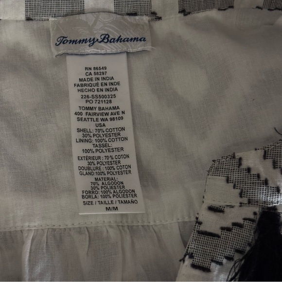 Tommy Bahama White and Gray Geometric Midi Dress - Picture 2 of 6